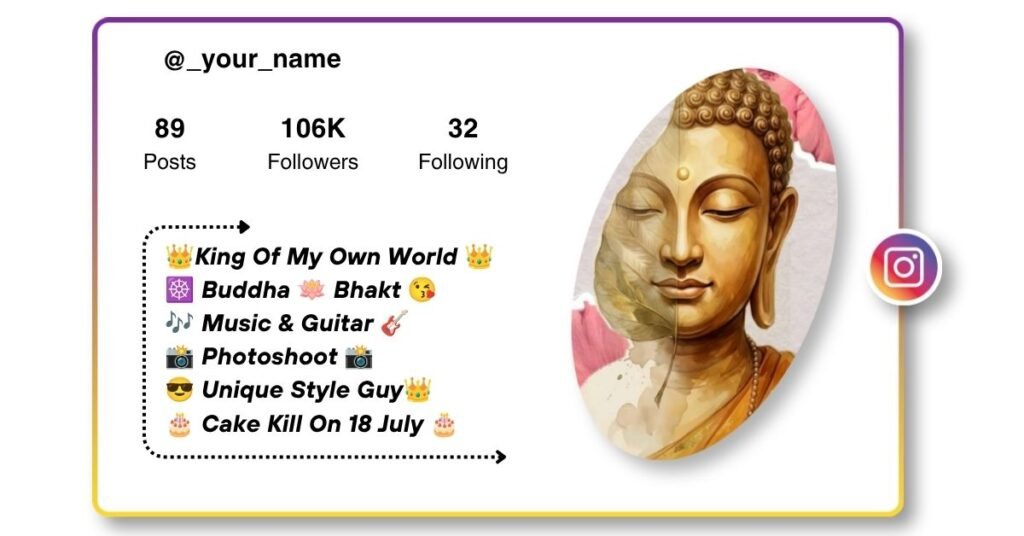 Buddhist Bio for Instagram for Boys