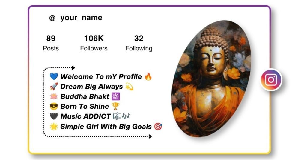 Buddhist Bio for Instagram for Girls