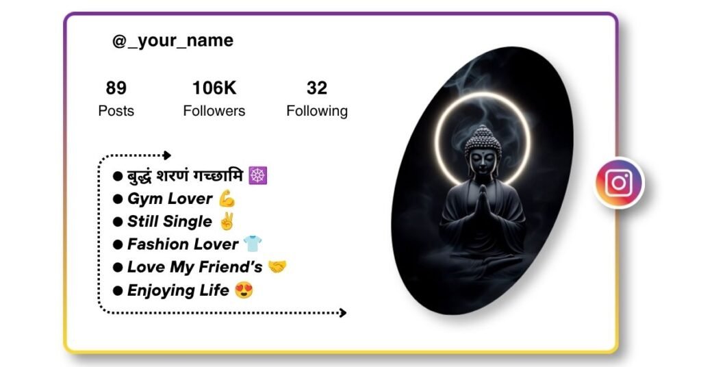 Short Buddhist Bio for Instagram